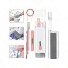 7合1蓝色键盘清洁套装，带可拆卸刷子和除尘掸 - 彩色 - 查看 10