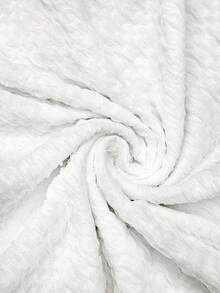 SHEIN 两件套孕妇纯色圆领短袖上衣和短裤休闲套装 - 白色 - 查看 8