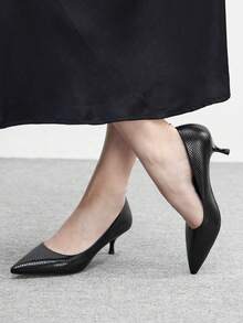 CUCCOO BIZCHIC Zapatos de tacón alto para mujer - Negro - Ver 3