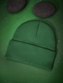 Rick and Morty X SHEIN 1pc Knitted Beanie Hat With Cartoon Embroidery, Fashionable Street Riding Gift Choice - A - View 2