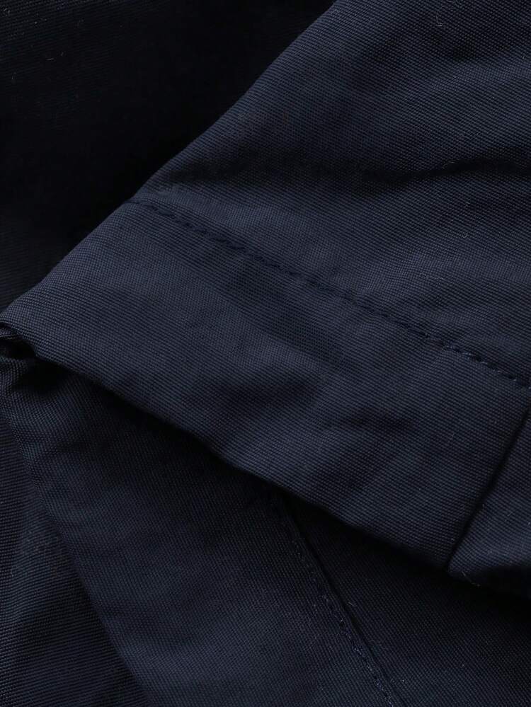 2pcs Baby Boys' V-Neck Contrast Color Casual Short Sleeve T-Shirt And Shorts Set, Korean Style Spring Summer