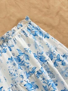 Soleia Vacation Outfits For Women Beach Outfit For Women Summer Holiday Outfits Women's Floral Print Ruffle Trim Camisole Top And Mini Skirt 2-Piece Vacation Set - Multicolor - View 4