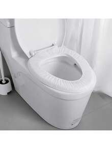 50片装旅行马桶垫，加厚无纺布马桶垫，一次性旅行马桶垫，防水一次性马桶垫 - 便携旅行浴室马桶垫 - 无纺布材质 - 保护您的马桶免受细菌侵害，保持清洁卫生 - 白色 - 查看 7