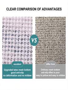 Square Non-Slip Shower Mat, 24x 24 Inches, PVC Loofah Bath Mat, Suitable For Wet Areas, Quick Drying - Multicolor - View 8