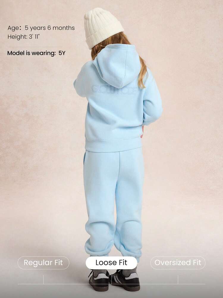 Felpa con cappuccio grafica casual da bambini, vestibilità morbida e ampia, con cordino regolabile, in pile ultra morbido, adatta per uso quotidiano, attività all'aperto, palestra, studio, abbigliamento invernale