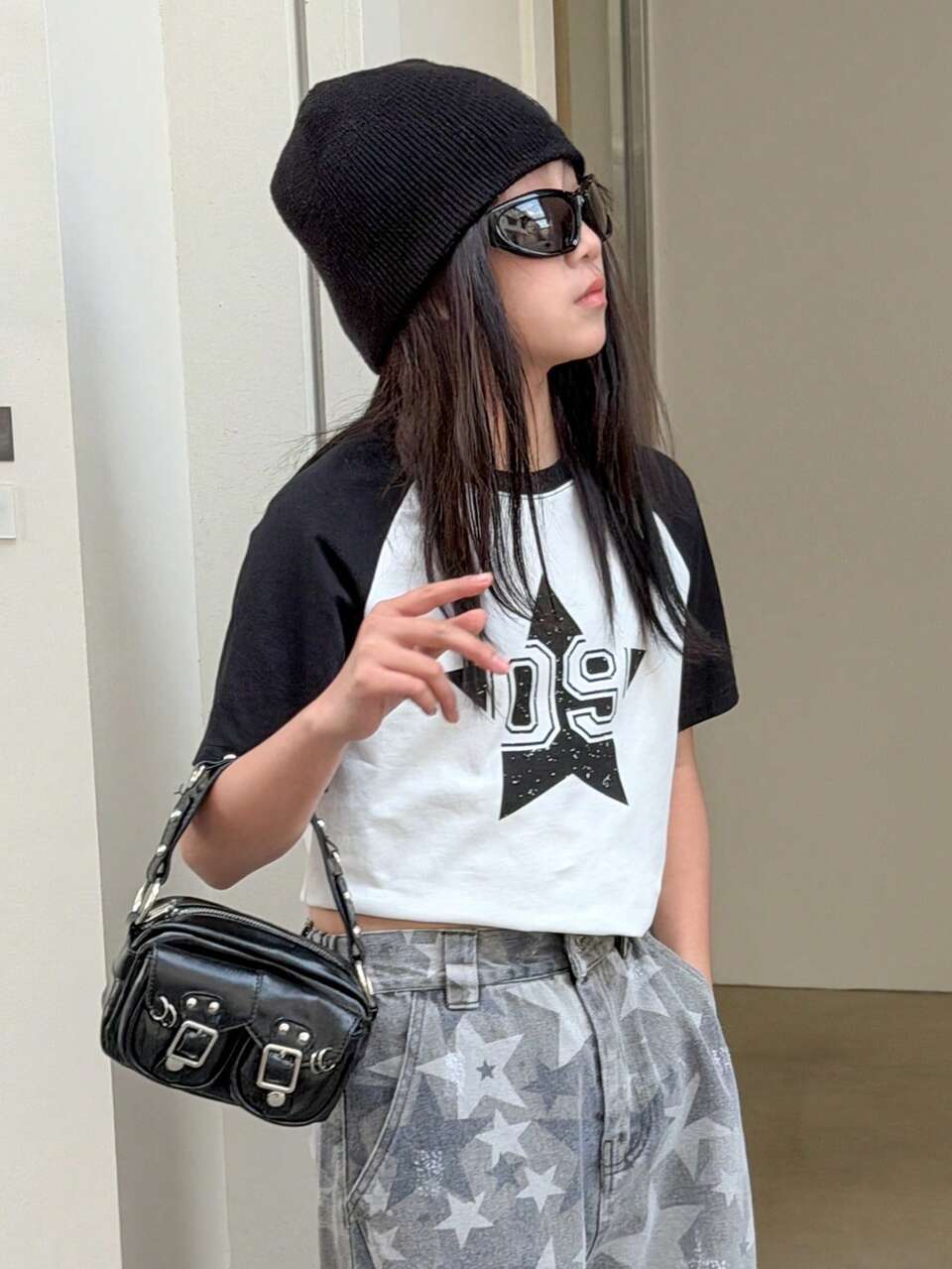 Tween Girls' Round Neck Printed Short Sleeve Casual T-Shirt