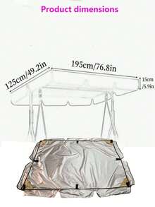 1pc Waterproof Swing Chair Top Cover Outdoor Garden Park Swing Chair Sun-Shelter Top Covers - Multicolor - View 8