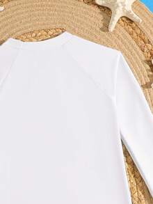 男童椰子树印花泳衣套装，夏季海滩度假 - 彩色 - 查看 6