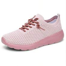 CUCCOO EASI Women's Casual Soft Bottom Breathable Mesh Shoes, Low Vamp Mesh Fabric Shoes, Versatile Shoes - Pink - View 12