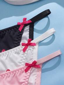 Bộ 3 quần lót bikini ren nhiều màu sắc gợi cảm dành cho nữ. - Nhiều màu - Xem 6