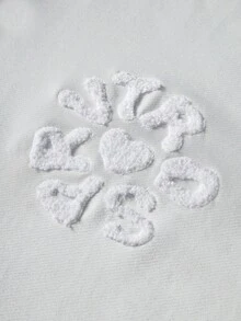 PAVTROS 男士街头风畅销圆形字母刺绣图案T恤，适合户外音乐节、休闲外出、送给男友/丈夫的礼物、周年纪念礼物，白色 - 白色 - 查看 6