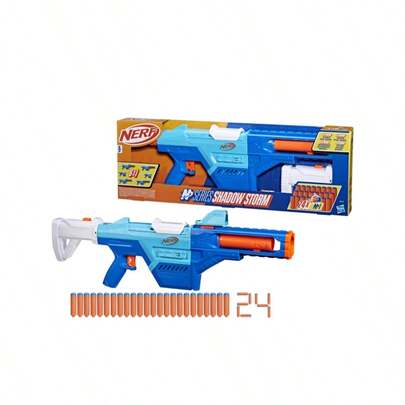 Hasbro Nerf N Series Shadow Storm Dart Blaster Stock Barrel Sight 24 N1 Darts Blaster Set F8635EU40