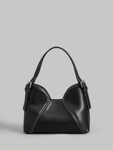 Ontre Women's Fashion Versatile Minimalist Handbag For Commuting - Black - View 1