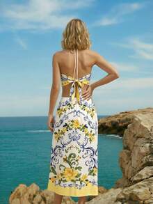 CAJUNI Tropical Vacation Daffodil Knit Dress - Multicolor - View 3