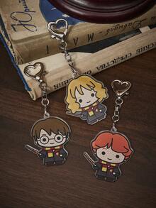 HARRY POTTER X SHEIN Fashionable Cartoon Character Keychain - Multicolor - View 1