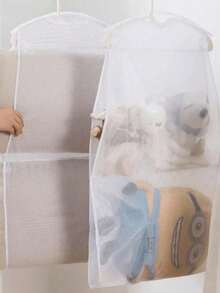 1/ 2/3 /5Pcs Pieces Polyester Pillow Drying Rack Foldable Storage Laundry Mesh Bag Toy Drying Net Space Saving Organizer Closet Essential Home Dorm Organization Supplies For Seasonal Refresh Moving Spring Cleaning - Multicolor - View 11