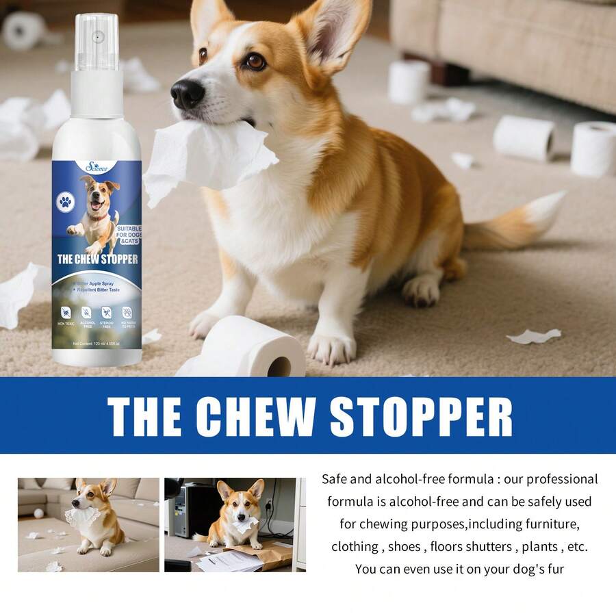 !Pc/2pcs Dog Chewing Shoe And Shoe Cabinet Dismantling Behavior Correction Training Spray - 120ml - View 1