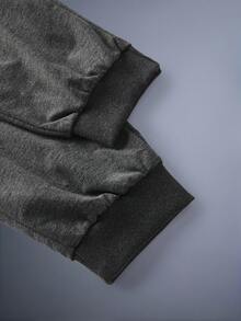 Driftmere 2条装男士抽绳腰纯色长款运动裤，基础黑色健身裤 - 彩色 - 查看 9