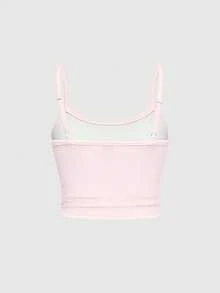 ROMWE 【内衣】性感吊带褶皱低腰喇叭裤女士两件套 - 粉色 - 查看 6