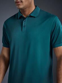 Driftmere Men's Casual Breathable Plain Polo Shirt, Fashion & Business Style, Summer - Blue - View 6