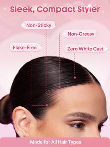 SHEGLAM HAIR Cupid's Charm Glossy Shine Strong Styling Stick,Pink Hair Smooth Wax Stick,Flyaway Hair Control,Elegant Sticks,Long-Lasting Hold,Sleek Look In 1-Swipe,Non-Sticky & Non-Greasy,Flake-Free & Zero White Cast,Cranberry Scent Made For All Hair Types|Straigh,Wavy,Curly,Coily