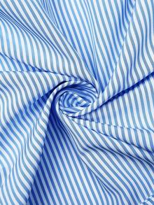 SHEIN Maternity Clothes Maternity  Tops Summer Pregnant Clothes Blue Maternity Shirt, Soft And Comfortable, Striped, Casual And Vacation-Appropriate - Blue - View 3