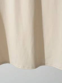 Franclia Camiseta de manga corta con cuello redondo, corte holgado, con decoración irregular de perlas/lazos, color albaricoque, adecuada para uso casual, ir al trabajo y uso diario en primavera/verano - Albaricoque - Ver 4