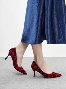 CUCCOO BIZCHIC 女士尖头细跟中跟鞋，优雅休闲舒适，适合办公室通勤、正式场合、派对、婚礼等场合穿着。 - 玫紅色 - 查看 3