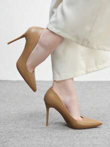CUCCOO BIZCHIC Pantofi cu toc înalt și toc mediu pentru femei, eleganți și versatili, casual, confortabili, pentru serviciu, întâlniri, petreceri, ocazii formale - Cais pal - Vizualizare 3