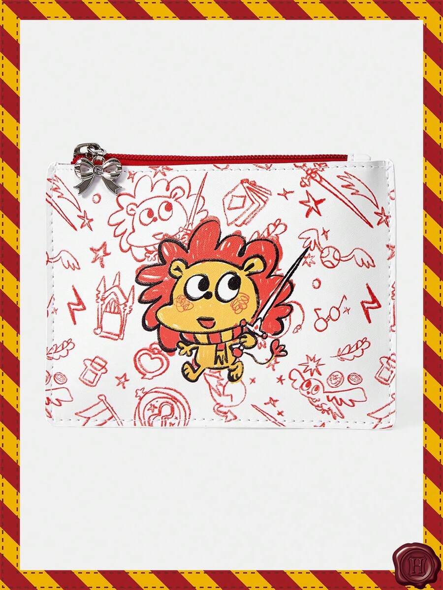 HARRY POTTER X SHEIN 可爱卡通魔法元素零钱包 - 紅色 - 查看 1