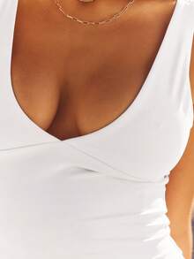 Aralina Leisurewear V Neck Cami Active Workout Top - White - View 10