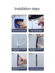 4Pcs Soft Rubber Car Bumper Strips, Self-Adhesive Anti-Collision & Scratch Protector, Silicone Bumper Guard, Heat Resistant, Black, Universal