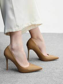 CUCCOO BIZCHIC Pantofi cu toc înalt și toc mediu pentru femei, eleganți și versatili, casual, confortabili, pentru serviciu, întâlniri, petreceri, ocazii formale - Cais pal - Vizualizare 4