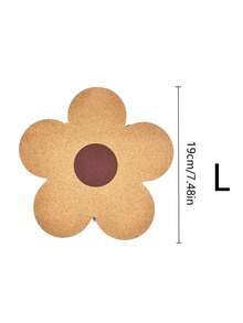 1pc Wooden Insulation Pad, Creative Flower Design Potholder For Dining Table Valentine DAY, Valentines Wedding, Birthday - Multicolor - View 8