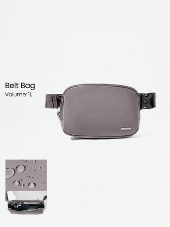 GLOWMODE 1L Bolso de cintura con cremallera resistente al agua, bolso bandolera con correa ajustable para otoño e invierno