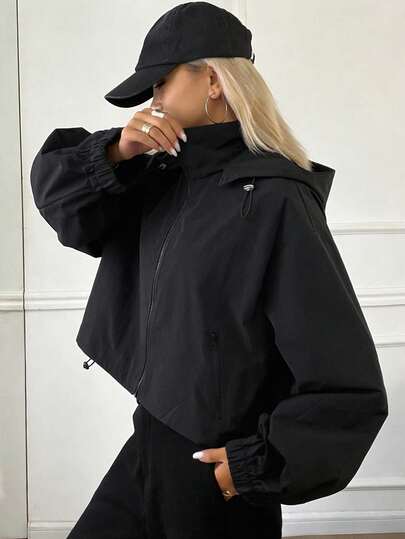 DAZY Women's Casual Outdoor Sports Hooded Jacket