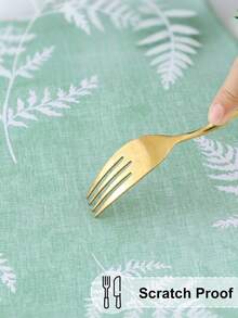 1pc Round Pattern Vinyl Tablecloth With Elasticity, Wipeable Flannel Backed Vinyl Table Cover, Suitable For Camping, Indoor And Outdoor - Multicolor - View 2