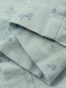 DAZY Ditsy Floral Loose Long Women Robe - Blue - View 7