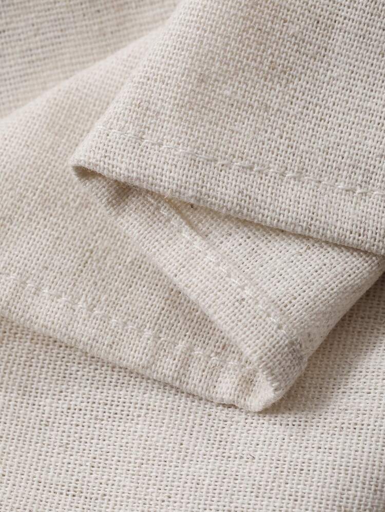 2pcs Women Solid Color V-Neck Twist Front Long Sleeve Top And Elastic Waist Shorts Set