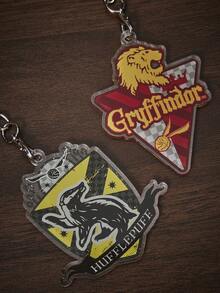 HARRY POTTER X SHEIN Fashionable Animal Pattern Badge Keychain - Multicolor - View 3
