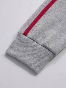 Glimmora 女士露肩修身撞色卫衣外套，印有“23”字样。休闲百搭，适合日常穿着、返校季和音乐节等场合。 - 淺灰色 - 查看 6