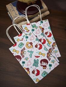 HARRY POTTER X SHEIN 3个卡通人物全印花礼品包装袋 - 彩色 - 查看 2