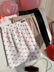 Comfortcana 3pcs/Set Plus Size Loose Casual Shorts, Multi-Color - Multicolor - View 3