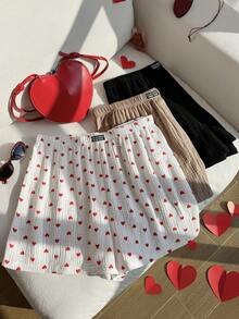 Comfortcana 3pcs/Set Plus Size Loose Casual Shorts, Multi-Color - Multicolor - View 1