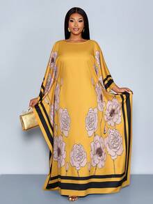 SOLERSUN Rochie elegantă de seară pentru femei, mărime plus, casual, elegantă, cu imprimeu, talie dreaptă, potrivită pentru petreceri de cocktail, întâlniri de Anul Nou, ieșiri de agrement, festivaluri, întâlniri de Crăciun