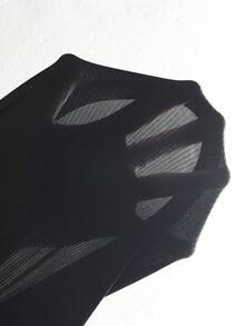 SHEIN 女童休閒純色立領T恤與格紋裙套裝，秋冬兩件式兒童套裝，格紋裙套裝女童穿搭 - 黃色 - 查看 8