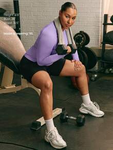 GLOWMODE Women Plus Size Sports Tees & Tanks - Mauve Purple - View 8