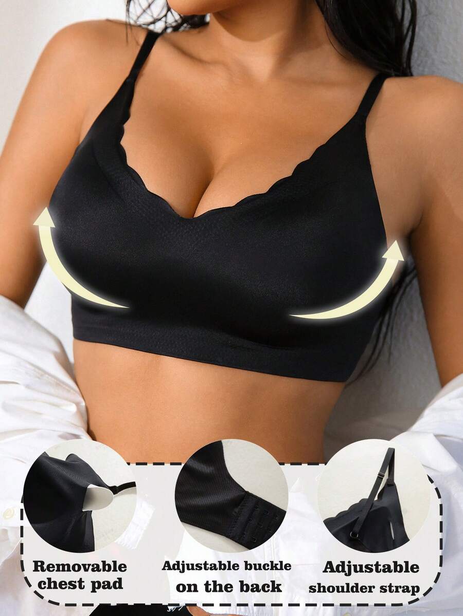 NudeFit 女士纯色弧形下摆舒适内裤 - 黑色 - 查看 1