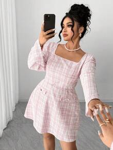 Elenzga Đầm chữ A không tay, cổ tròn, cài nút trang trí eo, dành cho nữ cỡ lớn, thanh lịch, thích hợp cho đi làm, văn phòng, lễ tốt nghiệp, các ngày lễ, Ngày Valentine, lễ hội âm nhạc, Ngày của Mẹ, Halloween, Lễ Tạ ơn, Lễ Phục sinh, Ngày Quốc khánh, các buổi khiêu vũ, hẹn hò, tiệc tùng, đám cưới, hoạt động ngoài trời, mùa hè. - Hồng - Xem 2