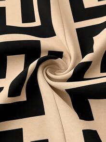 EMERY ROSE Women's Geometric Print Casual Jumpsuit, Fashionable & Versatile, Spring/Summer Carnival - Multicolor - View 9